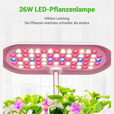 GOLUMUP - Hydroponic Growing System Smart Garden with Timer & 26W LED Lamp