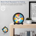 Sunshine Smile - Silent Digital Alarm Clock for Kids, Analog Design, Black