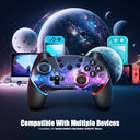 AceGamer - Wireless Controller for Nintendo Switch, Galaxy Design, Dual Vibration, Turbo Function