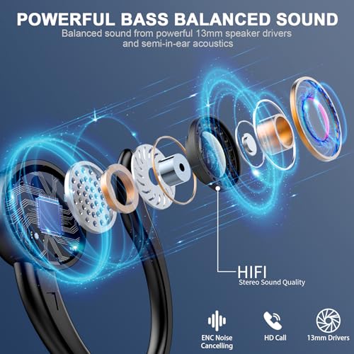 Kuizil - Wireless Earbuds with 4 ENC Noise Canceling Mic, 50H Playtime, LED Display