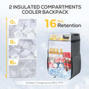 Tourit - Insulated Backpack Cooler with 30 Can Capacity, Leak Proof, Lightweight, 16 Hours Retention