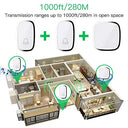 Charlemain - Wireless Doorbell with 300m Range, 36 Tones & 2 Transmitters