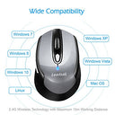 Leadsail - Wireless Mouse for Laptop, 2.4G Slim Design, Less Noise, 6 Buttons