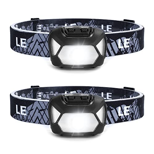 Linterna frontal Lepro 320015 con batería de 1300Lux, lámpara LED brillante y luz roja, diseñada para actividades al aire libre como camping, senderismo y caza, resistente al agua con clasificación IPX4, ideal para emergencias y cortes de energía.