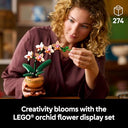 LEGO - Mini Orchid Building Set for Home Decor, Ideal Gift for Adults 18+