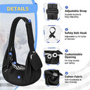 Lukovee - Adjustable Pet Sling Carrier with Padded Strap, Front Pocket, Machine Washable