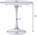 HJhomeheart Round Kitchen Dining Table, Modern Casual Style