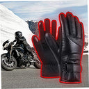 Veesper - Heated Electric Gloves, USB Touchscreen, Waterproof Leather, Thermal Insulation