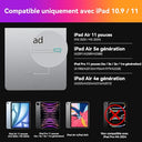 HOU - iPad Air 11" 2024 Keyboard Case with Backlight, AZERTY Layout, Magic Stand