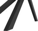 Beliani Spectra Dining Table - Light Wood Effect with Black Legs