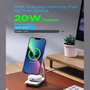 Hinyx - 2-in-1 MagSafe Charger Stand, 10W Fast Wireless Charging, Zinc Alloy Design