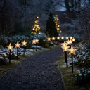 Mycznsyard - Solar Christmas Star Pathway Lights, 5 Pack, Waterproof LED for Outdoor Decor