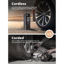 Enntas - Cordless Tyre Inflator with 150PSI, Auto Shutoff & LED Light
