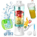 Amicool - Portable Mini Blender with Travel Lid and 6 Stainless Steel Blades