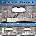 Jdhdl - Rotatable Rear View Mirror Phone Holder, Compatible with 4-7 Inch Phones