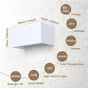 Encoft - 24W LED Wall Light, IP65 Waterproof, Adjustable Angle, Cold Light 6000K