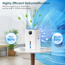 Aonelas - 1800ML Ultra-Quiet Dehumidifier with Auto-Off & Defrost