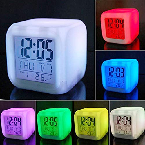 Anime - 3 Inch Mini LED Digital Alarm Clock With 7 Colorful Lights