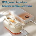 Yongyoung - 2pcs Pet Spray Massage Brush with Soft Head, USB Charging, Rotating Handle