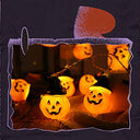 Ttsefw - Halloween String Lights with Black Hat & Pumpkin Design, 2 Modes