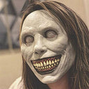 May Healthbeauty - Halloween Horror Exorcist Mask, White Face, Demon Design, Green or Grey Options