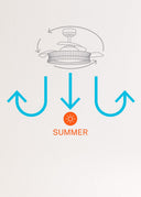 CREATE Wind Clear Ceiling Fan with White Light and Wicker Knot