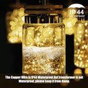 Gresonic - 100LED Warm White Fairy Lights, 10m Copper Wire, Waterproof, Indoor/Outdoor