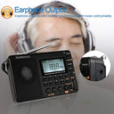 Tivdio - Multiband FM/AM/SW Radio Receiver with REC, Bass Sound, MP3 Player