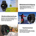 Iowodo - R8Pro Smartwatch with Phone Function, 1.39" Touchscreen, Waterproof, Heart Rate Monitor