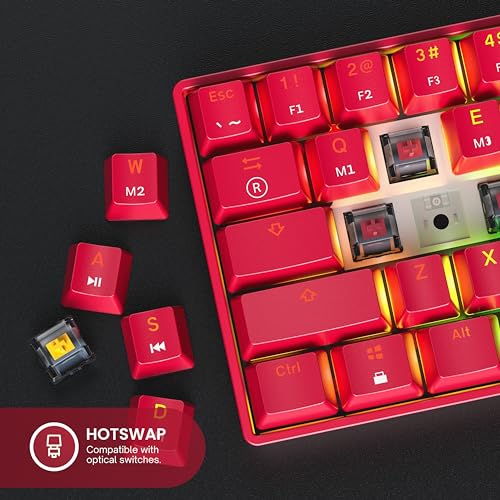 GamerPro - 61 Keys RGB Mechanical Gaming Keyboard with Programmable Backlit