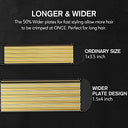 Terviiix - 24K Titanium Wide Hair Crimper, Dual Voltage, Auto Off, 1.5 Inch