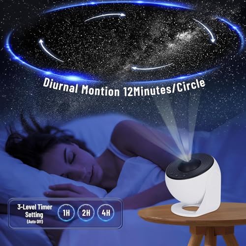YunLone - 13-in-1 Galaxy Star Projector with Timer, Milky Way Nebula Moon Planets Films