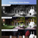 Galayou - 2K Outdoor Security Camera with 360° View, Color Night Vision, 2-Way Audio