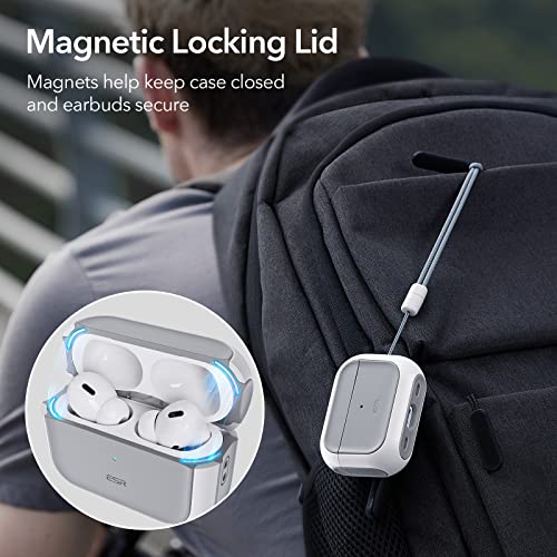 ESR - AirPods Pro 2nd Gen Case with HaloLock, MagSafe Compatible, White