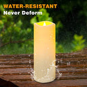 YIWER - Waterproof Flameless Candles, Battery Operated LED Pillars with Remote