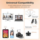 Peyou - 57" Portable Selfie Stick Tripod with Detachable Fill Light & Bluetooth Remote