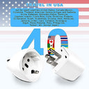 Vutizal - Pack of 2 Travel Adaptor USA Socket, EU to USA Plug, Compact Design