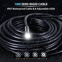 Aopick - 1080P Endoscope Inspection Camera, 8 LED Lights, Waterproof, 32.8FT Cable