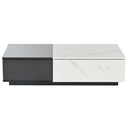 MURUL Marble Effect Veneer Two Door Coffee Table