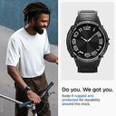 Spigen - Rugged Armor Pro Case for Samsung Galaxy Watch 6 Classic 43mm, TPU Protection, Adjustable Band, Shock-Resistant Design