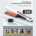 CkeyiN - Extra Wide 44mm Hair Straightener with Digital LCD Display & Ion Technology
