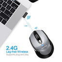 Leadsail - Wireless Mouse for Laptop, 2.4G Slim Design, Less Noise, 6 Buttons