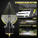 D-Lumina - H15 LED Headlight Bulb, 130W, 26000LM, 6500K, Error Free, Pack of 2