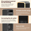 Morenjoy - 500W Ceramic Fan Heater with 2s Quick Heat, Overheat Protection, Energy Saving, Quiet for Office & Small Rooms