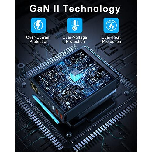 Binamao - 120W 6-Port USB-C Charging Station With LCD Display