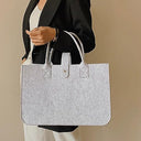 Hrippy - Large Capacity Felt Shopping Bag, Reusable, Ideal for Grocery & Travel