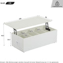 TIANG LED Coffee Table with Lifting Function and Storage