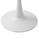 JZGORC Modern Round Dining Table for 2-4 People, White