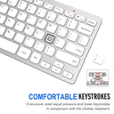 Arteck - 2.4G Wireless Ultra Slim Keyboard with Media Hotkeys for PC & Laptop