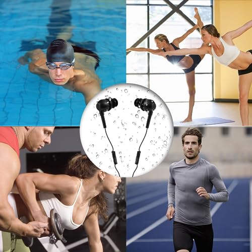 AGPTEK - IPX8 Waterproof Sports Headphones for iPhone and Samsung Devices
